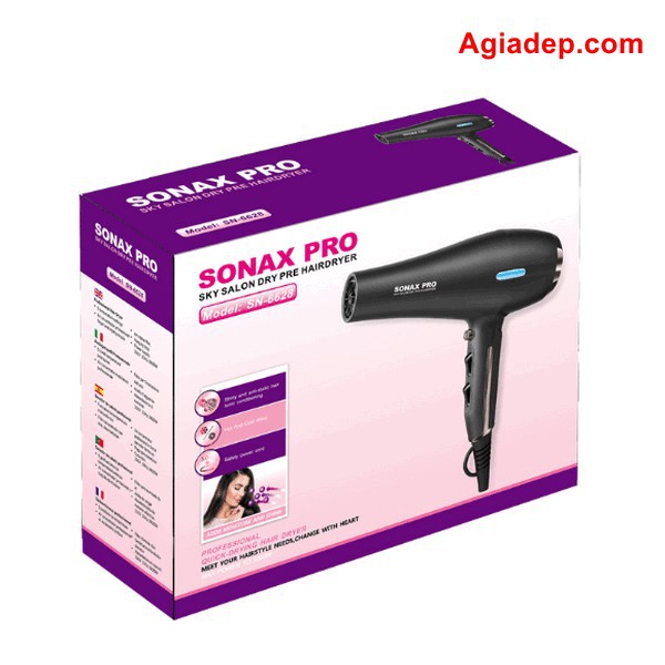 Máy sấy tóc Sonax S6628 có 2 chế độ thổi nóng-lạnh chuyên dùng cho Salon - Hàng Xịn Xuất Châu Âu