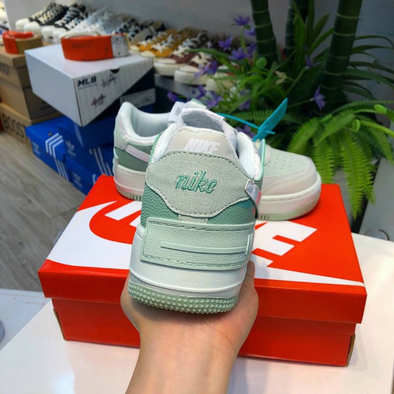 [ Karik_ Store ] Giày Thể Thao Sneaker Air Force 1 Shadow Pastel Green_ Xanh Min