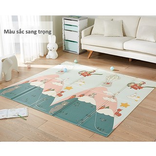 Thảm xốp XPE phủ Silicon chống thấm in 2 mặt gấp gọn