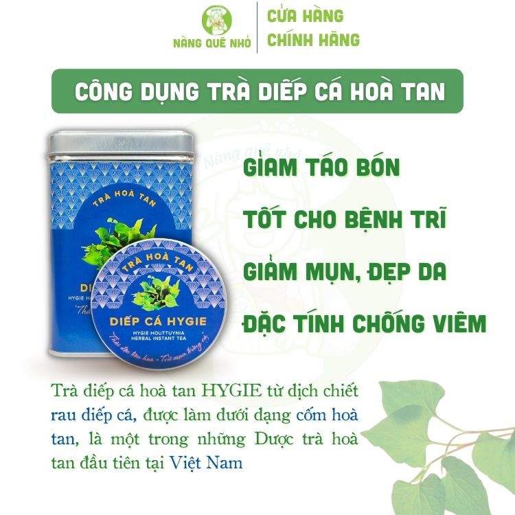 Trà Diếp Cá Hòa Tan HYGIE Thanh Nhiệt Giải Độc, Diếp Cá Phòng Chống Suy Tĩnh Mạch TinyVillage