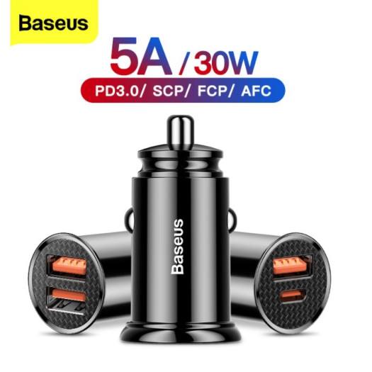 Tẩu sạc Nhanh Baseus 30W 2 cổng trên ô tô