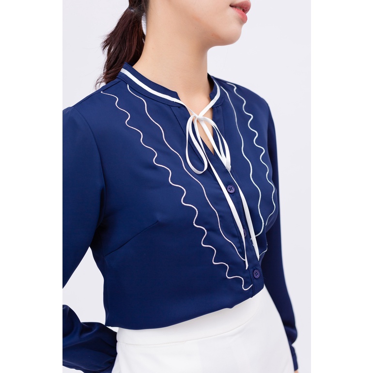 ÁO KIỂU THẮT NƠ VINTAGE 5687