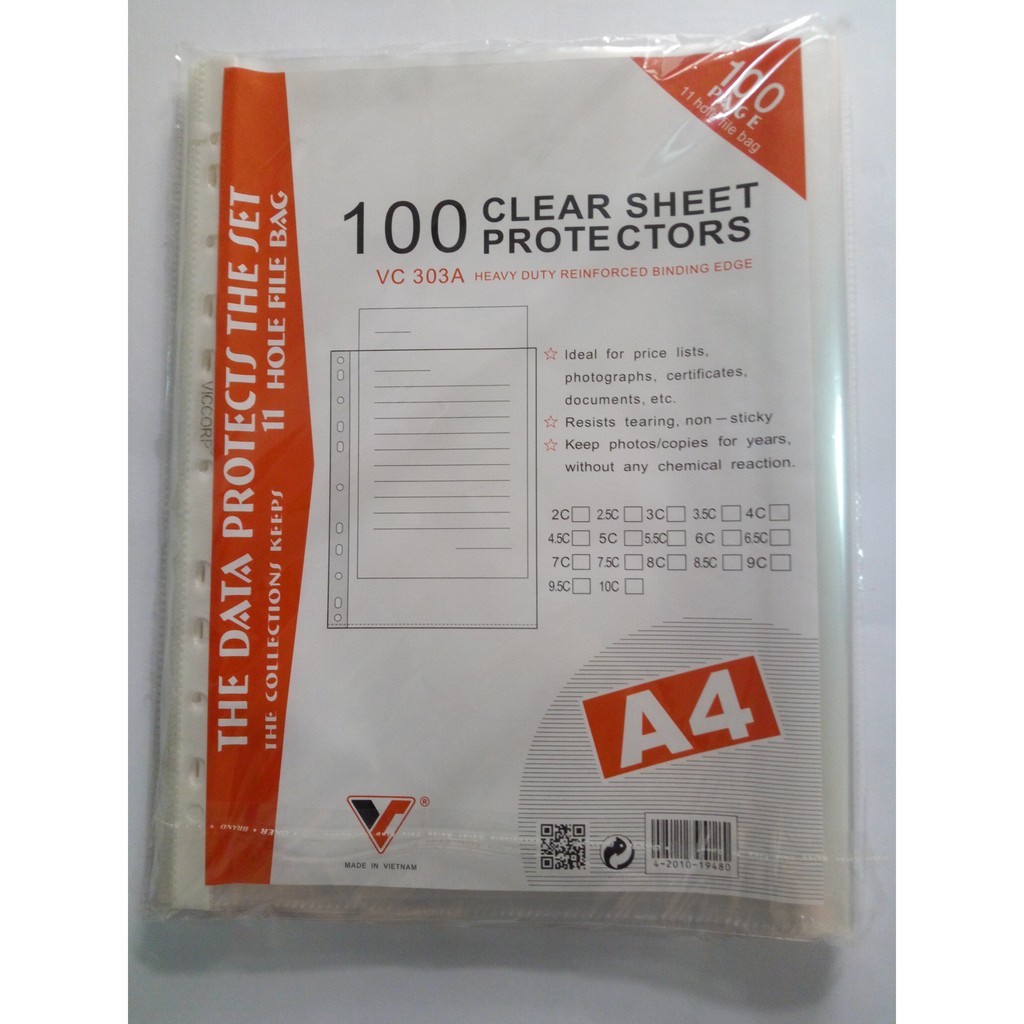 1 xấp Bìa lỗ A4 320gr (100 cái/xấp)