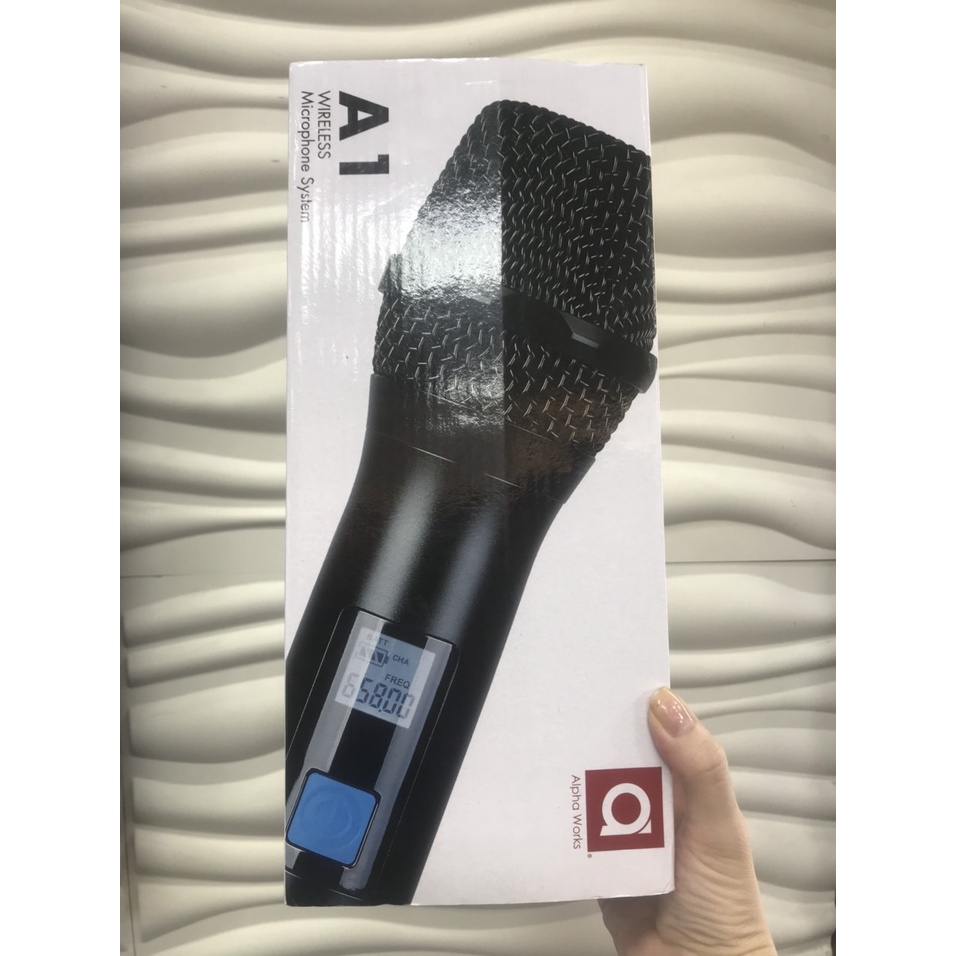 Mic không dây Alpha Work A1, kết nối bluetooth cho các dòng loa di động có cổng AUX như JBL Harman, Marshall hát karaoke