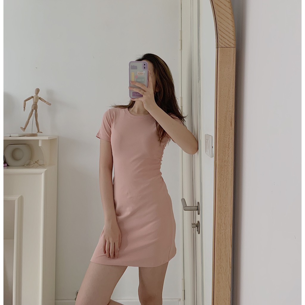 [Mã SKAMSALEP6 giảm 10% tối đa 100K đơn 150K] Váy body trơn cotton TKV59 1994closet | BigBuy360 - bigbuy360.vn