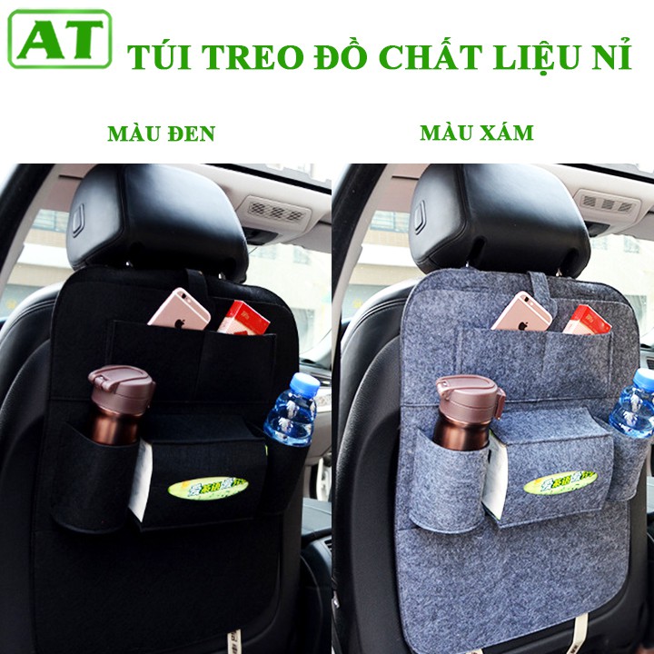 Túi Nỉ Đụng Đồ 7 Ngăn Đa Năng Treo Sau Ghế Ô Tô Xe Hơi