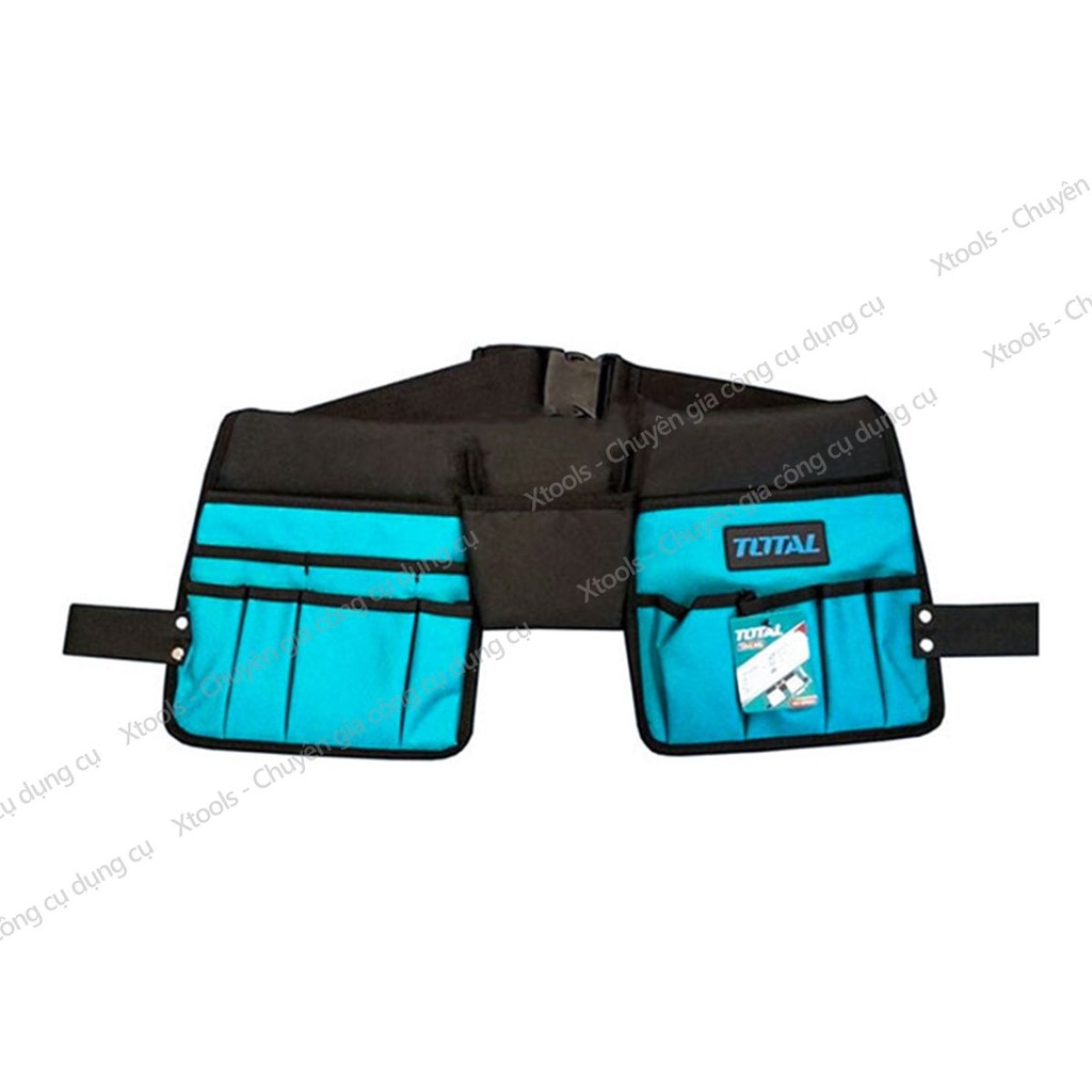 Túi đựng đồ nghề đeo lưng TOTAL THT16P2031 26x23cm, giỏ đựng dụng cụ phụ kiện polyester 600D có khoá cài siêu bền chắc