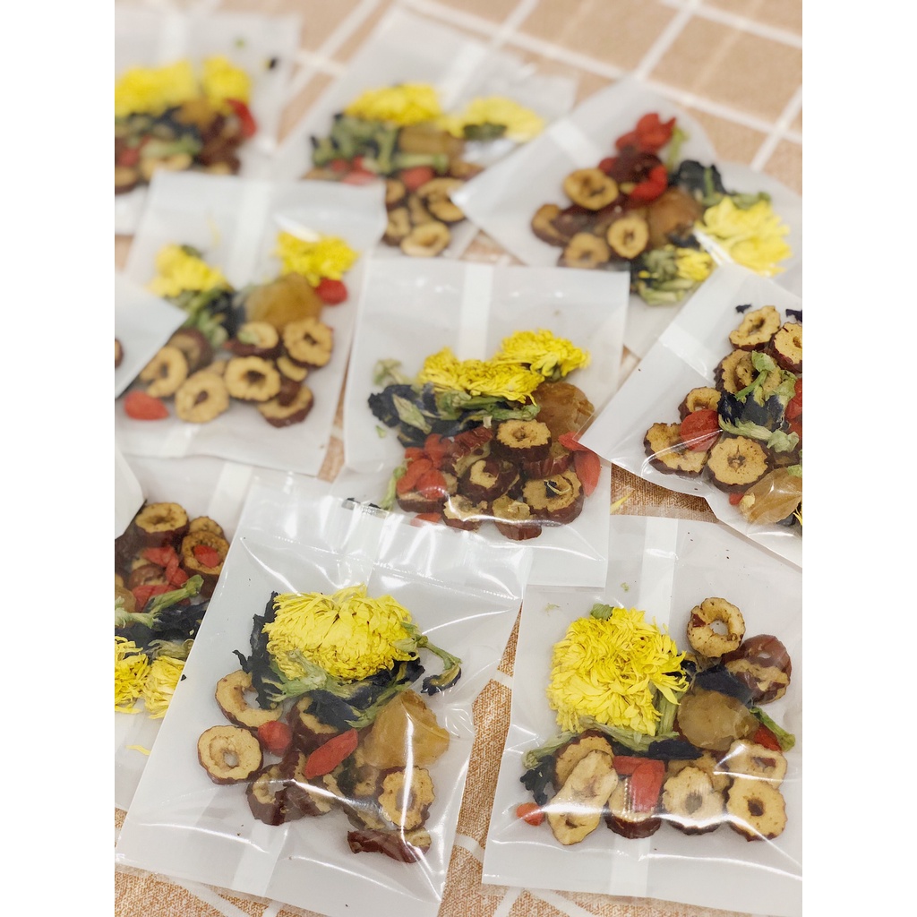 🌻 Set Trà Hoa Cúc Vàng, Táo Đỏ, Kỷ Tử, Đậu Biếc, Long Nhãn