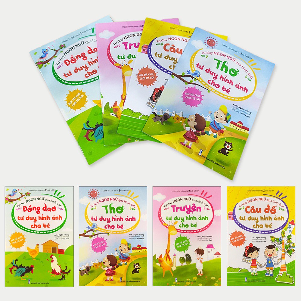 Sách - Tư Duy Ngôn Ngữ Qua Hình Ảnh - Bộ 4 Cuốn