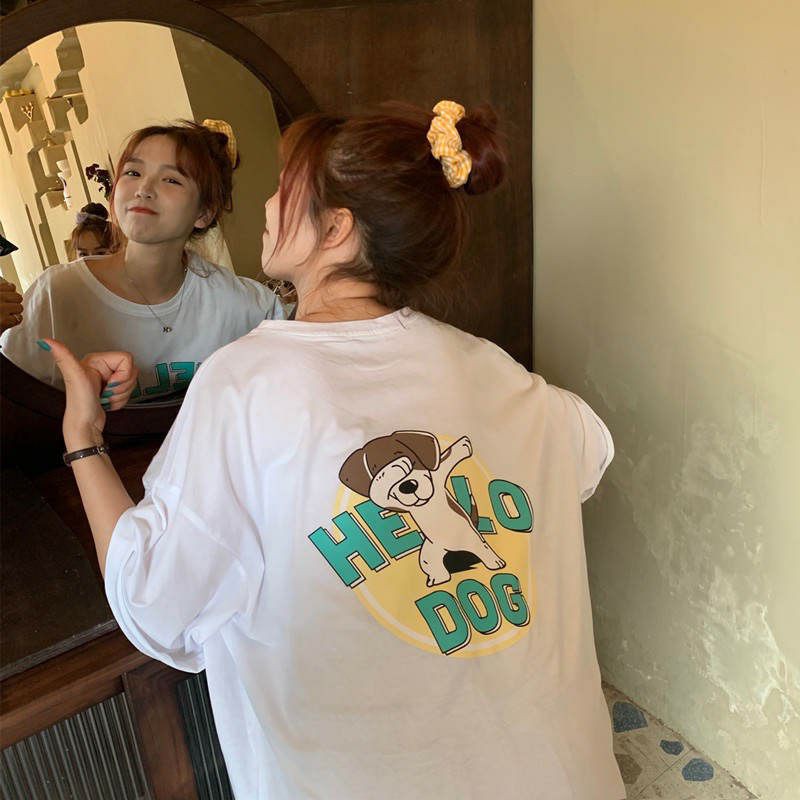 Áo Thun tay lỡ Unisex HELLO DOG