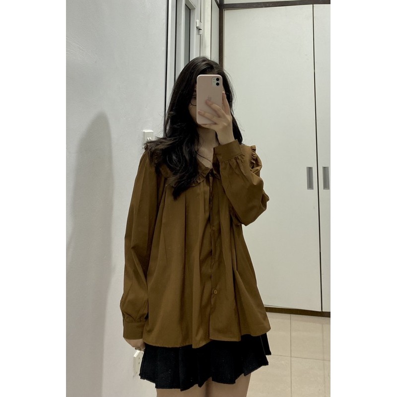 áo sơ mi cổ bèo - ảnh thật shop chụp | BigBuy360 - bigbuy360.vn