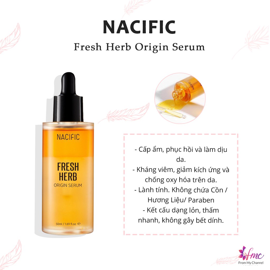 Các combo dưỡng da Nacific Fresh Herb Siêu Tiết Kiệm + Tặng 1 túi chườm giảm đau bụng