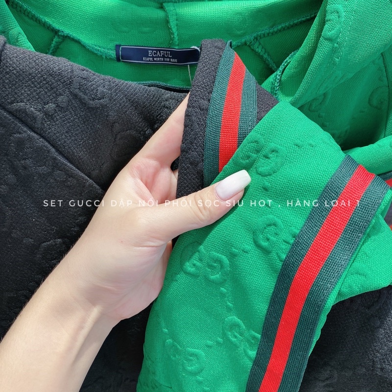 [ 𝐅𝐑𝐄𝐄 𝐒𝐇𝐈𝐏 ]SÉT GU..CCI SIÊU ĐẸP  CHẤT LIỆU XỐP DẬP NỔI ĐANG CHẠY LẮM Ạ . MẶC LÊN ĐỨNG FORM LẮM A