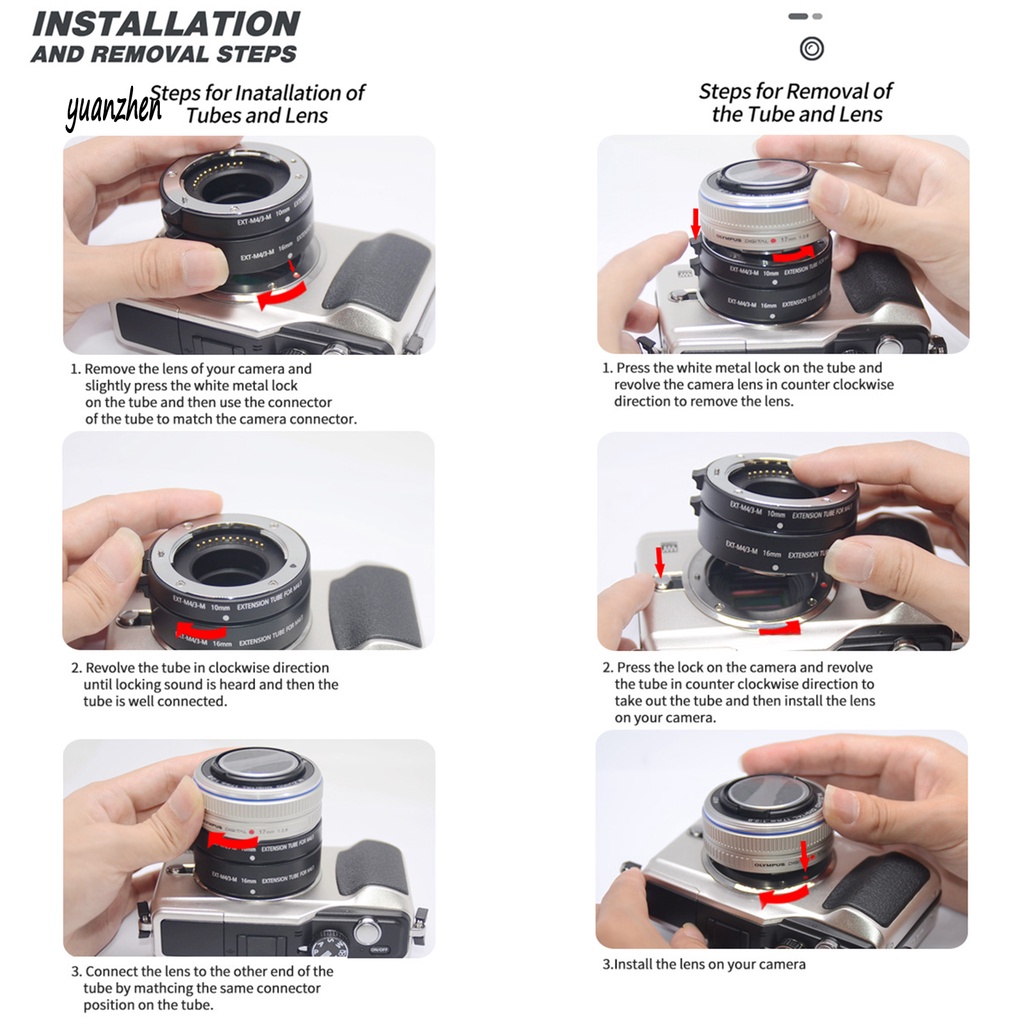 yzsxj_Auto Focus 10+21mm Macro Extension Tube Ring for Canon-EOS EF-M M M2 M3 M5 M6 M10 M50 M100 M200