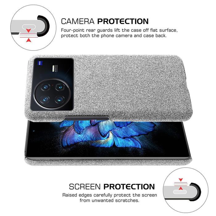 Ốp Điện Thoại Vải Canvas Sang Trọng Cho Vivo x note 5G