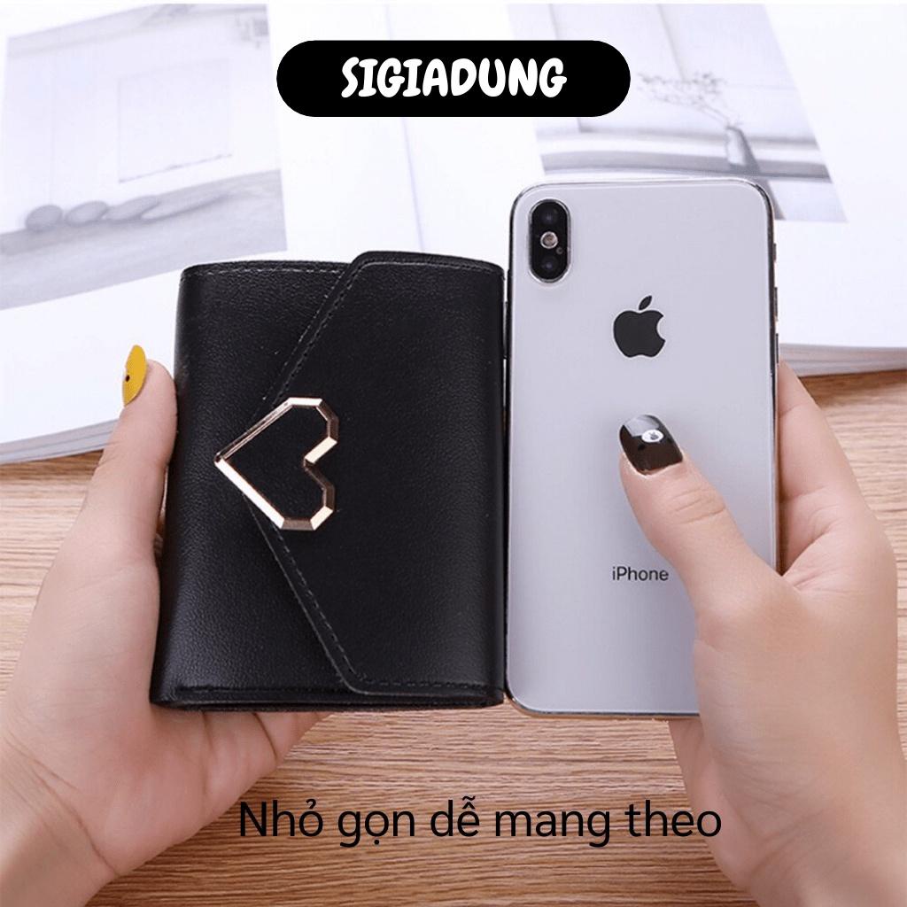 [SGD] Ví Nữ Mini - Bóp Nữ Cầm Tay Da Mềm Mại, Nhỏ Gọn Dễ Dàng Bỏ Túi Khóa Trái Tim 9132