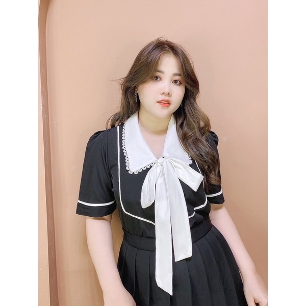 [ SALE XẢ ÁO KIỂU BIGSIZE THIẾT KẾ]phối nơ trắng Hottrend | BigBuy360 - bigbuy360.vn