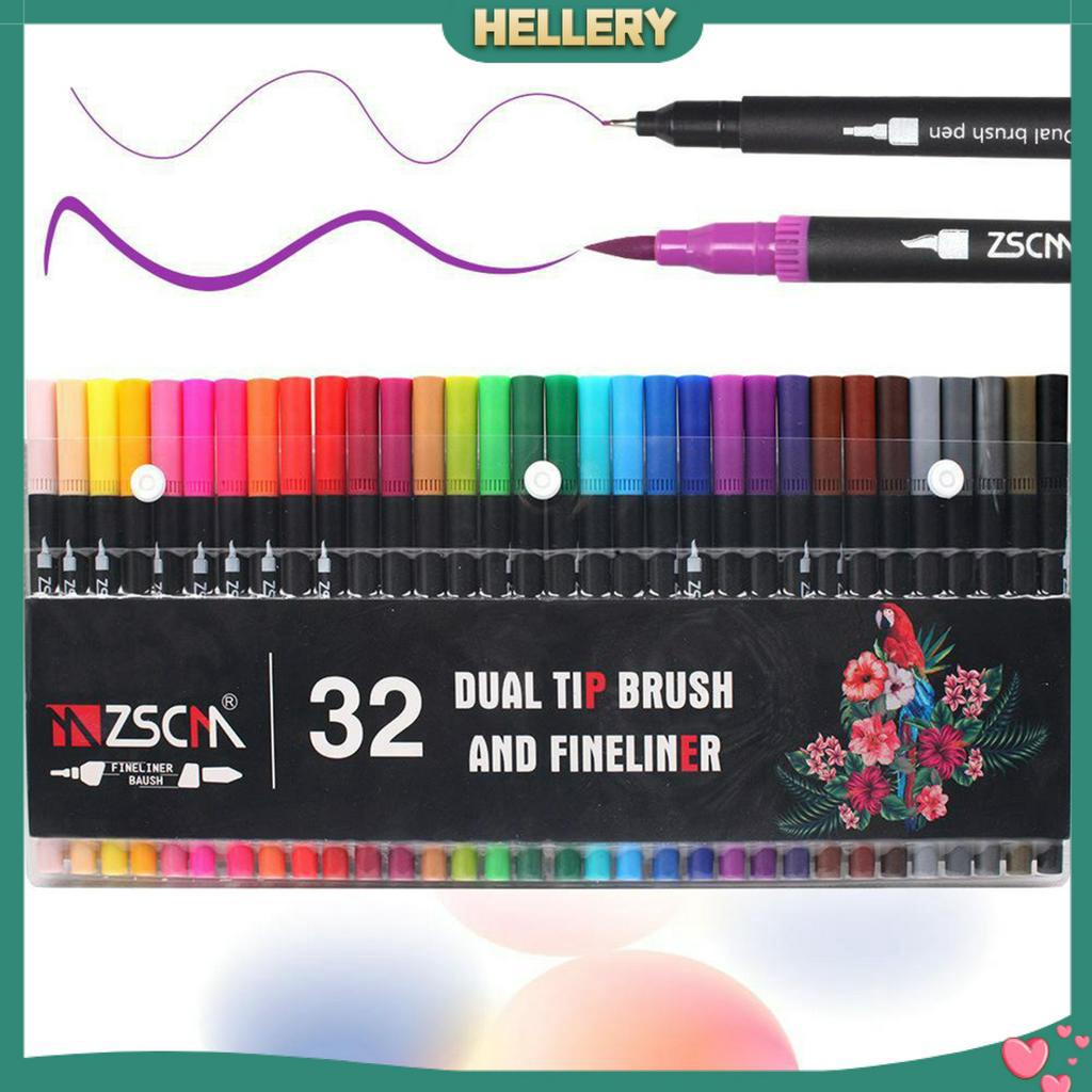 Set 32 Cọ Vẽ Hai Đầu Không Độc Hại Cho Người Lớn