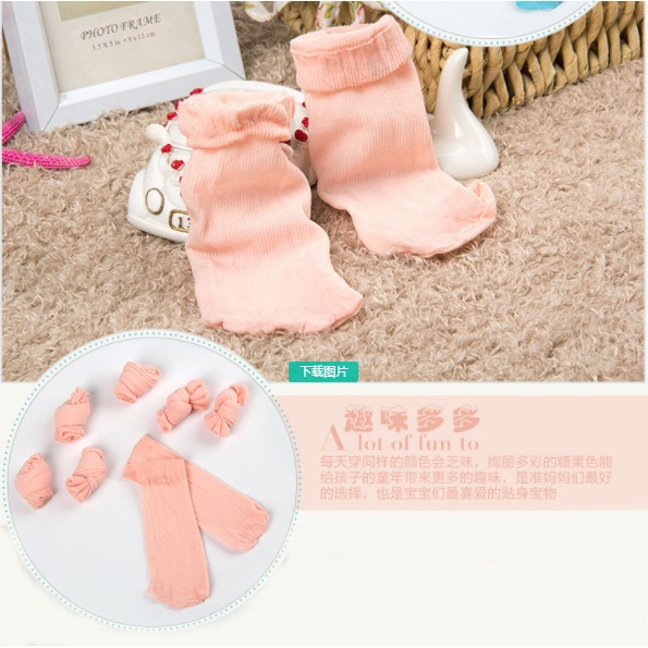 Đôi vớ gân sọc nhiều màu sắc xinh xắn tùy chọn dành cho em bé 0-9 tuổi