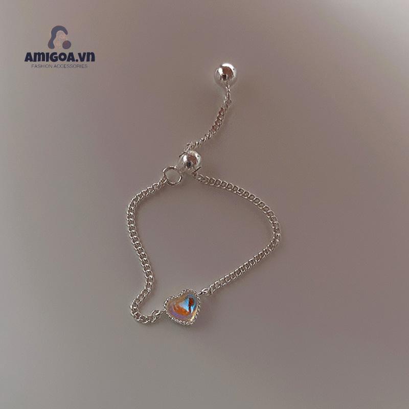 ✨✨Nhẫn mạ bạc đính đá mặt trăng giả thời trang dành cho nữ