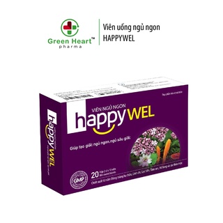 Viên Uống Giúp Ngủ Ngon Green Heart Pharma Happywel - hộp 20 viên