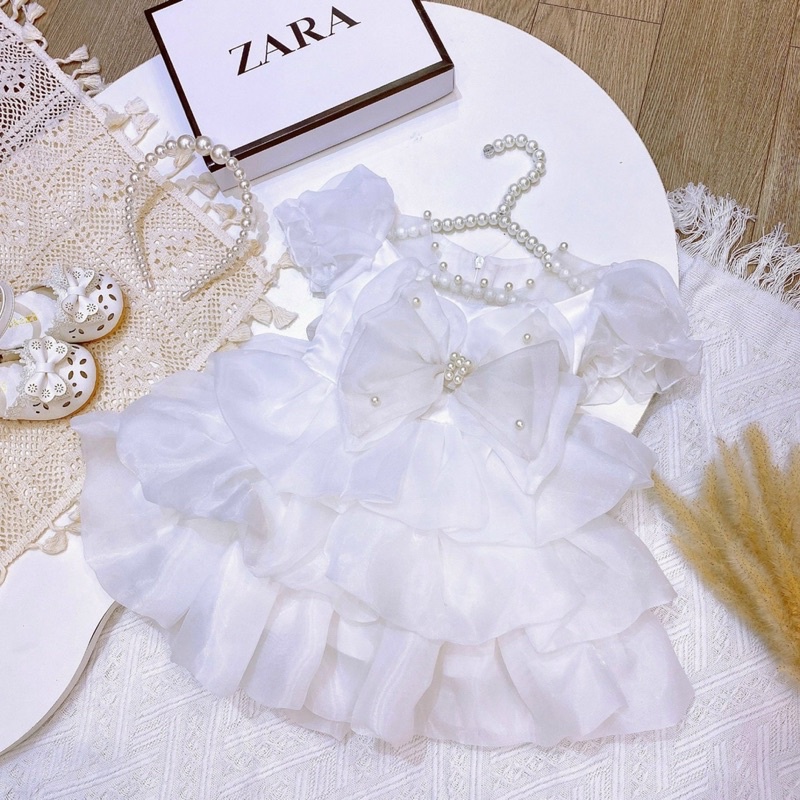 Váy công chúa Elsa siêu xinh cho bé gái từ 8-20kg.{Quà tặng đầy tháng, thôi nôi}