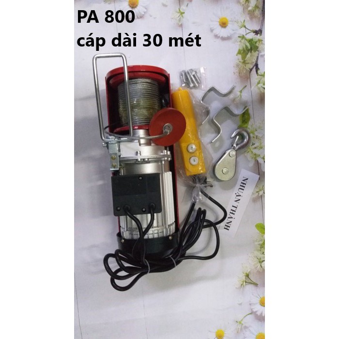 Máy tời điện PA 800 kg (100% dây đồng)