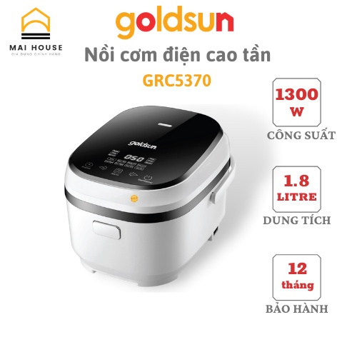 Nồi cơm đa năng, Nồi cơm điện cao tần Goldsun GRC5370 1.8L, 1300W, Thương hiệu Việt Nam, BẢO HÀNH 12 THÁNG.