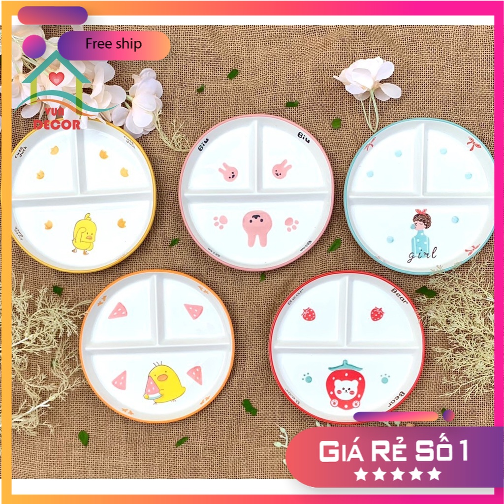 Đĩa Sứ Bộ Bát Đĩa Decor Set Chén Dĩa Sứ Dễ Thương Cute Cao Cấp S60