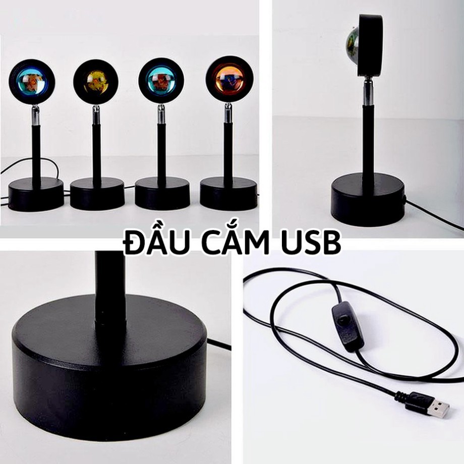 Đèn Hoàng Hôn 4 Màu Chụp Ảnh Sống Ảo, Quay Video Tiktok - Đèn Cầu Vồng Hoàng Hôn