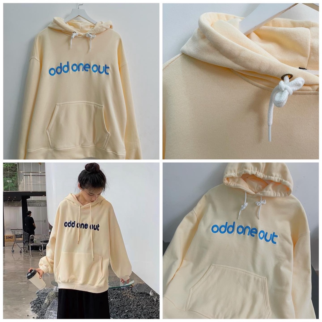 Áo Khoác Hoodie Nỉ Có Mũ Form Rộng Hàn Quốc Màu Kem Unisex Nam Nữ Ulzzang - Gin Store