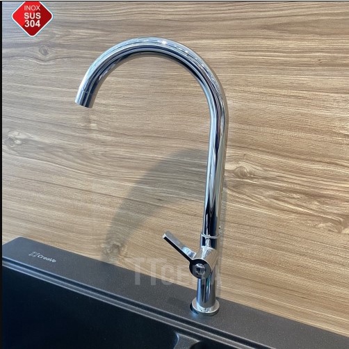 Vòi Rửa Chén Bát Lạnh INOX 304 Bóng Xoay Ổ Bi Phi lớn