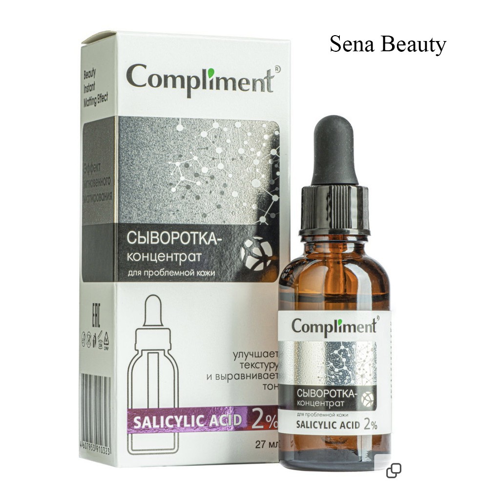Serum Compliment 2% BHA giúp giảm mụn ẩn se khít ỗ chân lông kiềm dầu 27ml Senabeauty