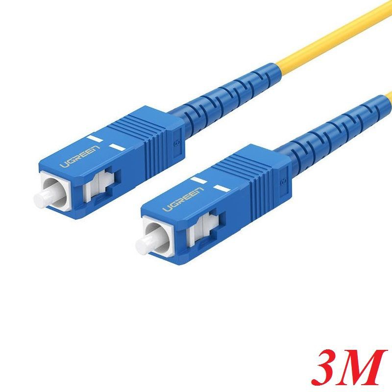 Ugreen 70664 3M SC-SC cáp nhảy quang Single mode màu vàng Optical Fiber NW131 - hàng chính hãng