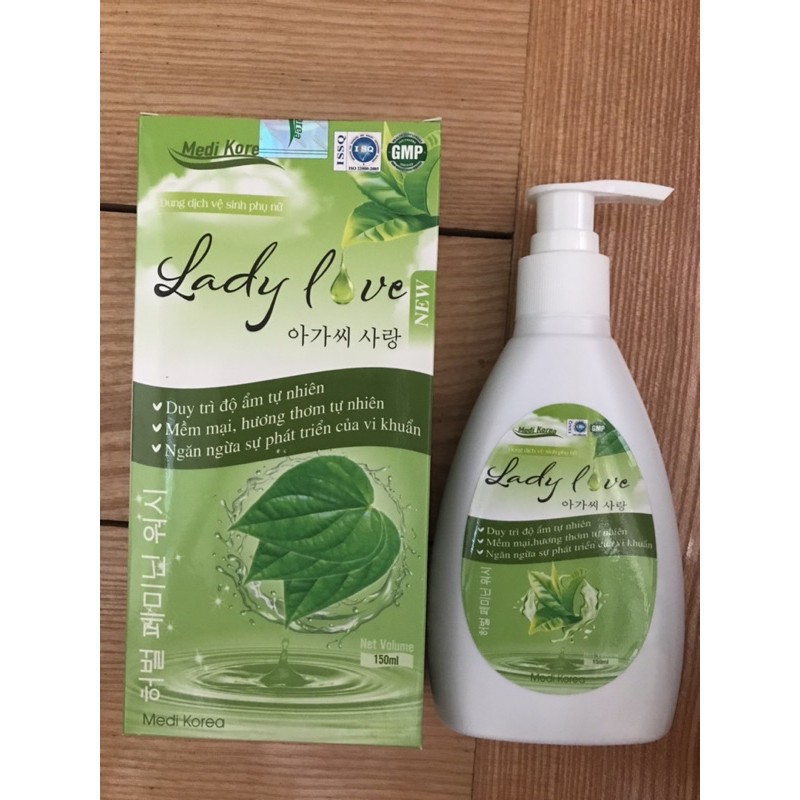 Dung dịch vệ sinh phụ nữ Lady love chai vòi 150ml - ngăn ngừa sự phát triển của vi khuẩn ,duy trì độ ẩm tự nhiên