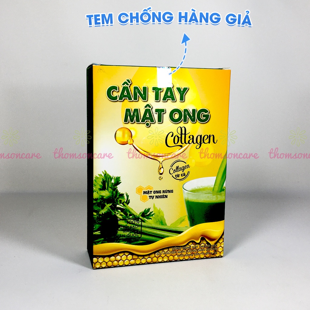 Bột cần tây mật ong có thêm Collagen, hỗ trợ giảm cân, đẹp da, bổ sung chất xơ, giảm béo, mỡ máu, ngăn lão hóa