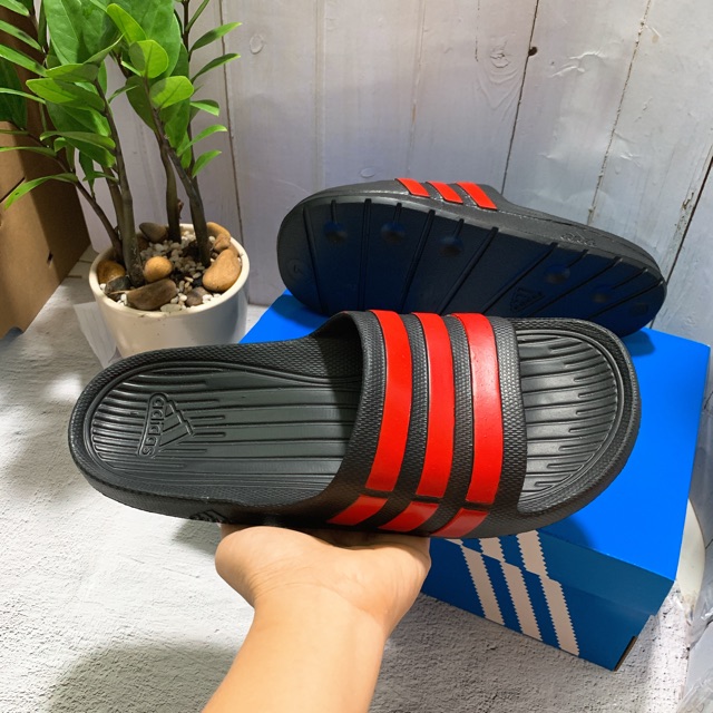 Dép đúc duramo quai ngang đúc 3 sọc chuẩn - hộp xịn