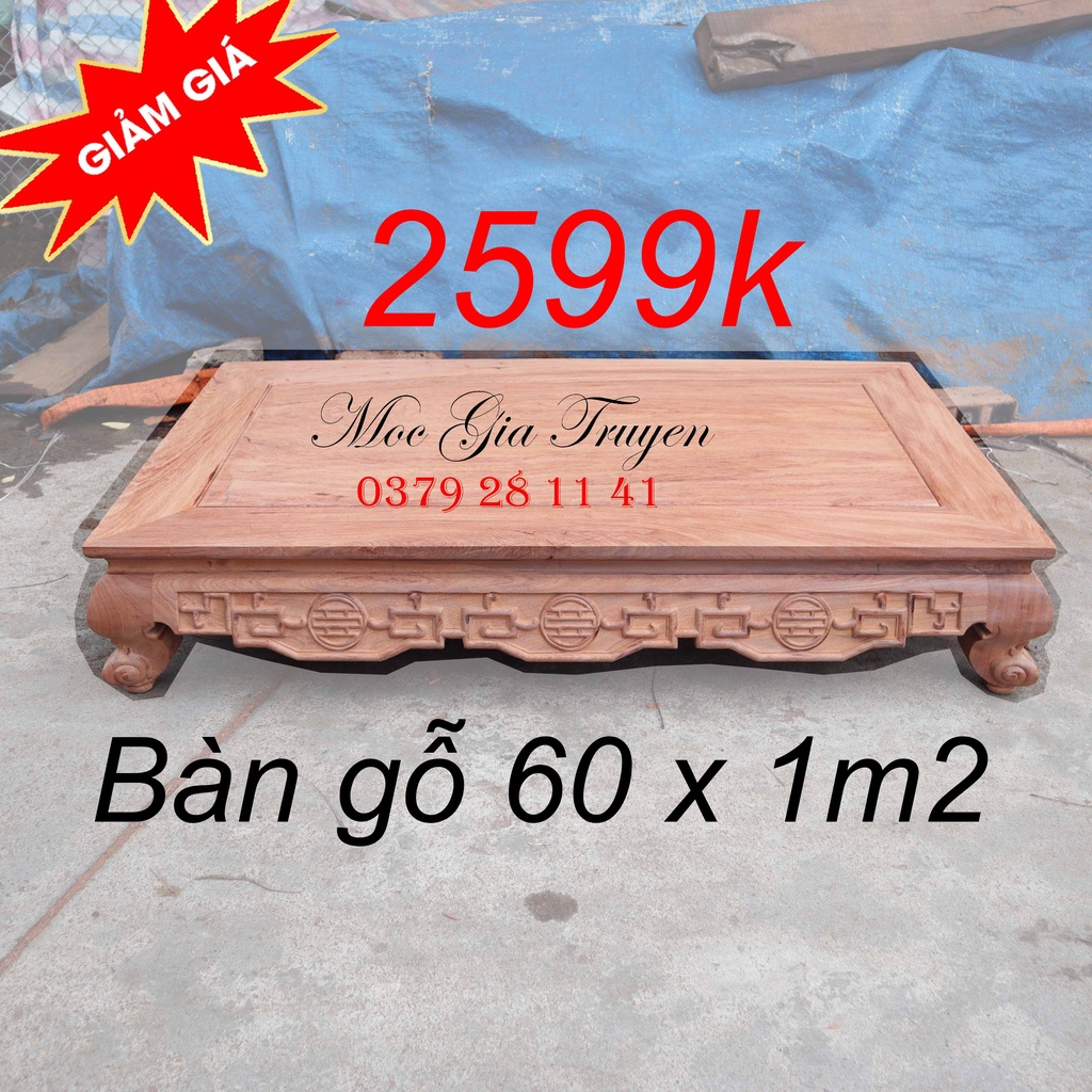 Bàn osin phòng ăn,khách cỡ lớn tiện ích 1m2 rộng 60 cao 20