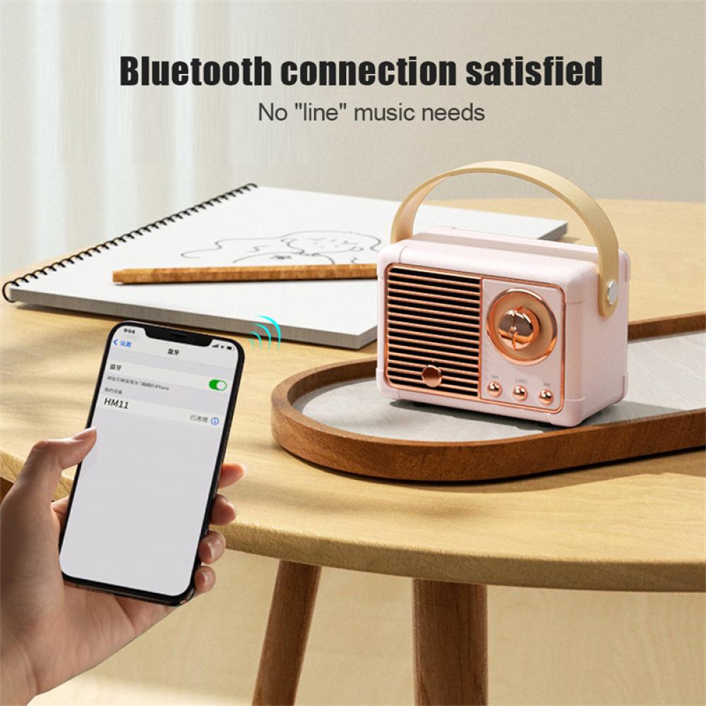 Loa bluetooth DIGIFOUNDER mini không dây cổng USB R1W5 phong cách cổ điển