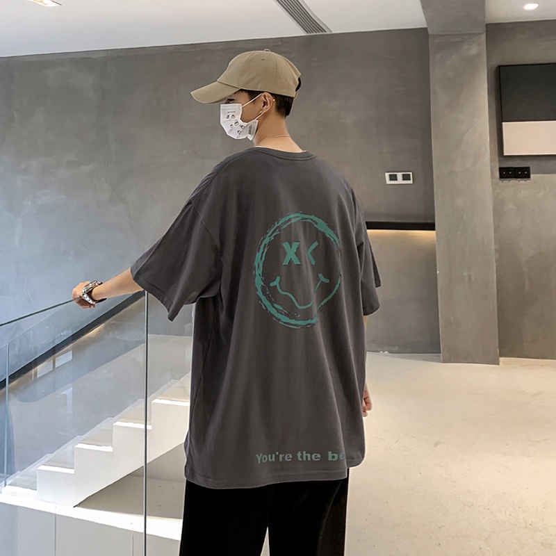 Áo thun IFNICEFUTURE bằng cotton cổ tròn ngắn tay in hình thời trang Hong Kong