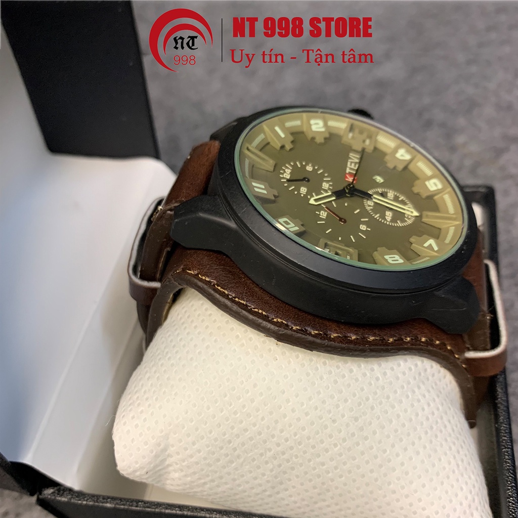 Đồng hồ da thời trang nam KTEVI dây da cao cấp , đồng hồ thể thao nam mặt lớn 48mm | BigBuy360 - bigbuy360.vn