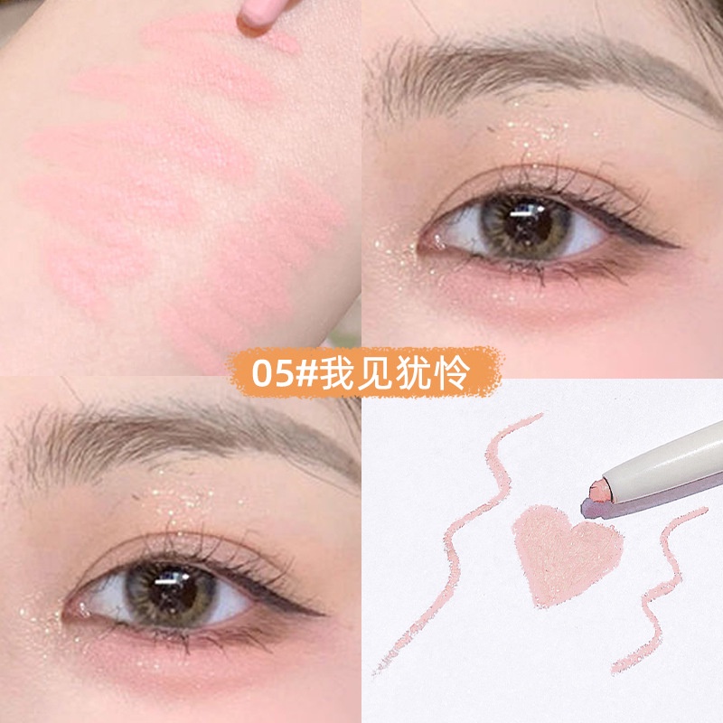 Bút Kẻ Mắt Kiêm Phấn Mắt Hai Công Dụng Siêu Mịn Làm Sáng Màu Sắc Tự Nhiên