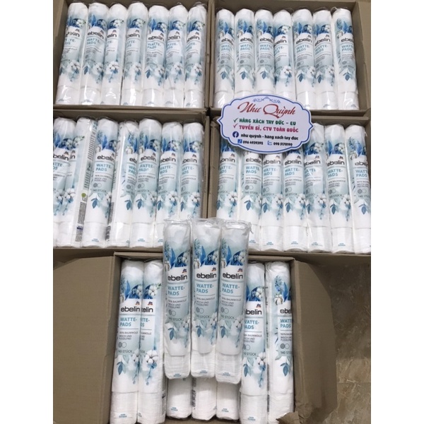 Bông tẩy trang ebelin Đức 140 miếng mẫu mới
