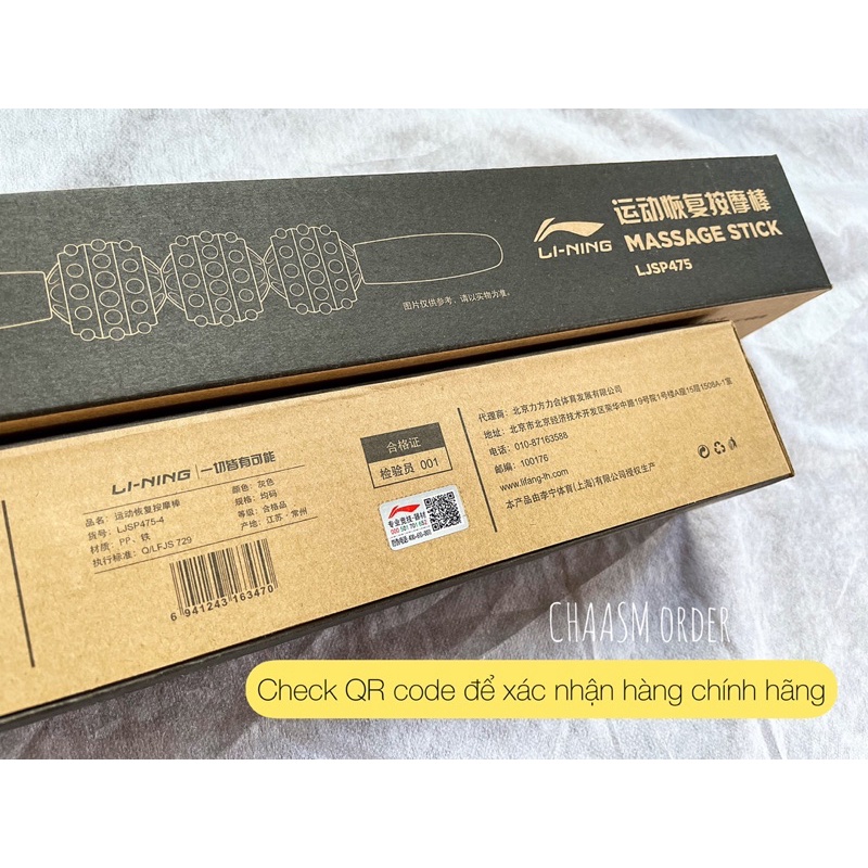 Gậy tập/ thanh lăn cầm tay Li-Ning/ con lăn Lining massage thư giãn cơ sâu toàn thân Li-Ning SẴN
