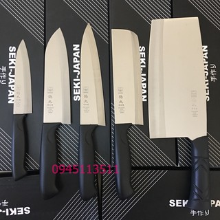 Bộ 5 Dao bếp Nhật Bản Nikken cao cấp cán nhựa ABS, lưỡi thép không gỉ (chính hãng Made in JAPAN)
