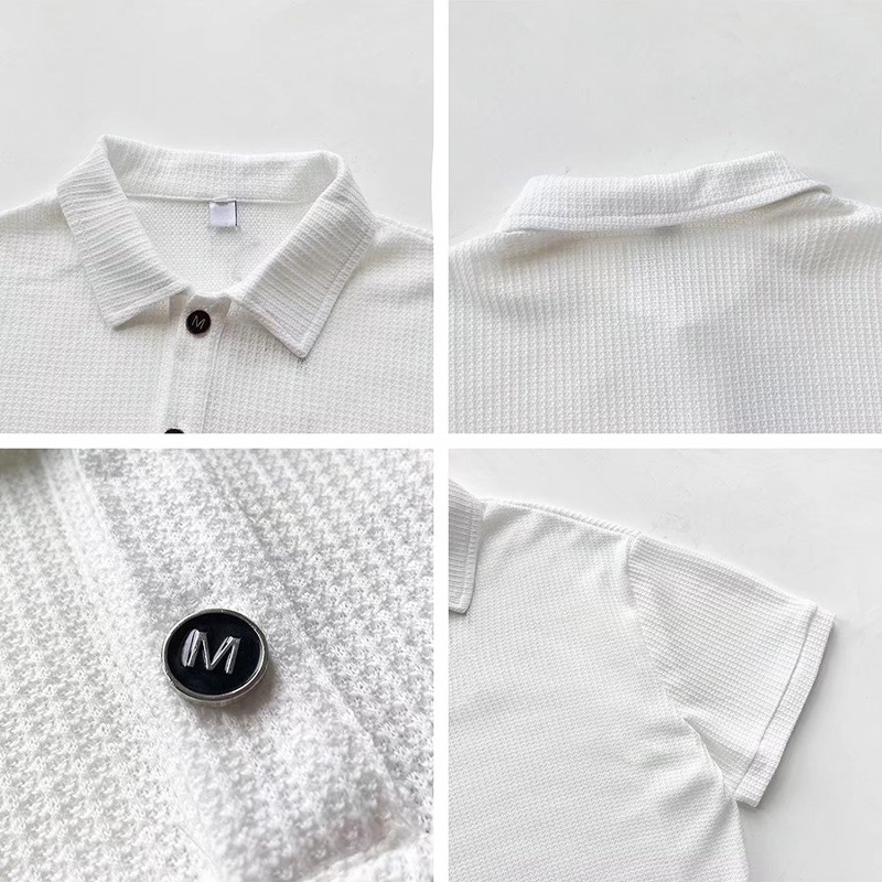 Áo polo Ngắn Tay Form Rộng Phong Cách Hàn Quốc Thời Trang Dành Cho Nam