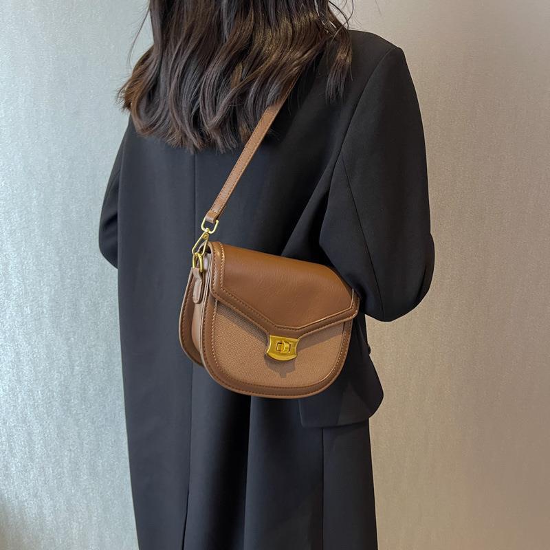 Túi Đeo JASMIN NOIR chéo bằng vải oxford có khóa phong cách cổ điển dành cho nữ