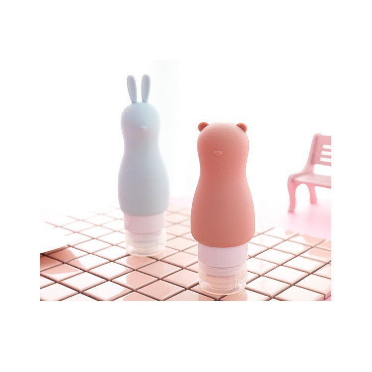Lọ/Chai Chiết Dầu Gội, Sữa Tắm, Sữa Rửa Mặt Tiện Lợi Chất Liệu Silicon 90ml