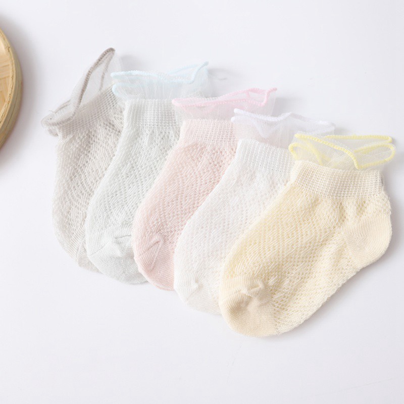 Set 5 Đôi Tất Lưới Dễ Thương Cho Bé
