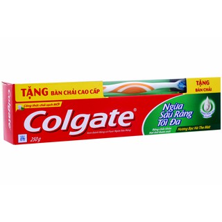 Kem đánh răng Colgate Ngừa sâu răng hương bạc hà 250g (tặng bàn chải)